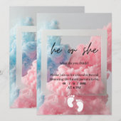 Geslacht laat roze blauwe rook zien (Voorkant / Achterkant)