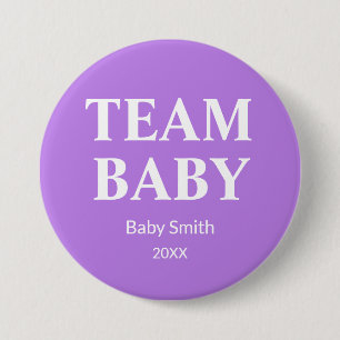 Geslacht laat team Baby paars elk thema zien Ronde Button 7,6 Cm
