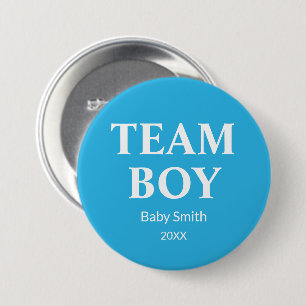 Geslacht laat Team Boy elk thema blauw zien Ronde Button 7,6 Cm