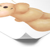 Geslacht laat teddy zien met een paar pampas gras poster (Hoek)