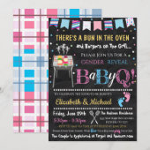 Geslacht Maak BabyQ Uitnodiging (Voorkant / Achterkant)