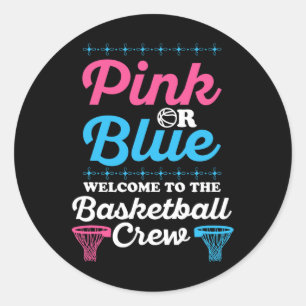 Geslacht Maak Basketball Design voor een Basketbal Ronde Sticker