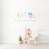 Geslacht man meisje blauw roze wit spandoek (Insitu)