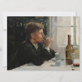 Geslacht Man verloren in gedachten bij de tafel Kaart