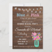 Geslacht Mason Jar Wood Rustige lichten Kaart (Voorkant)