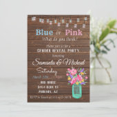 Geslacht Mason Jar Wood Rustige lichten Kaart (Staand voorkant)