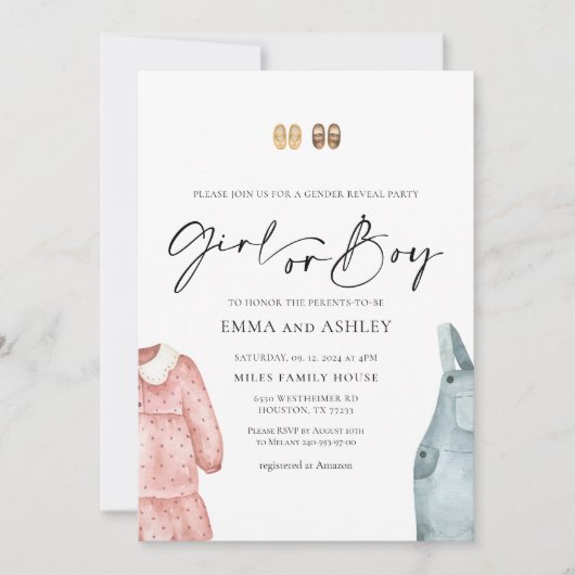 Geslacht meisje en jongen kaart (Voorkant)