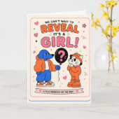 geslacht meisje kaart (Gele Bloem)