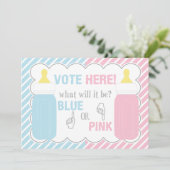 Geslacht met baby flesje Bemetafel openbaar maken Kaart (Staand voorkant)