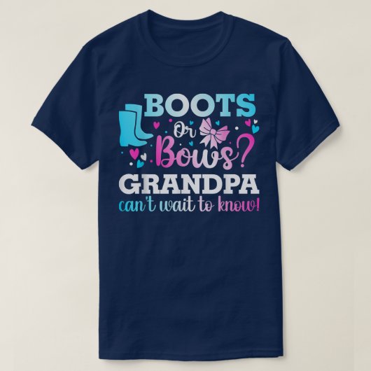 Geslacht met opa en opa Baby shower en T-shirt (Design voorkant)