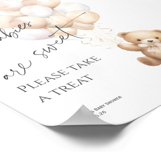 Geslacht Neutraal Barly Wachten Douche gunst teken Poster (Hoek)