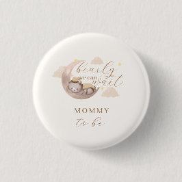 Geslacht Neutraal Barly Wachten Maan Star Mama te Ronde Button 3,2 Cm