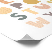 Geslacht Neutraal Boho Alphabet Kwekerij Poster (Hoek)