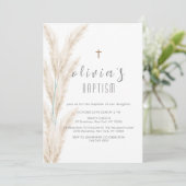 Geslacht Neutraal Boho Pampas doop doop Kaart (Staand voorkant)