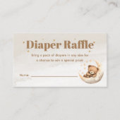 Geslacht Neutraal Bruin Teddy Beer Luierraffel Informatiekaartje (Voorkant)