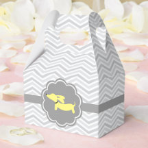 Geslacht Neutraal Dachshund Baby Geel Favor Box