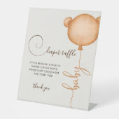 Geslacht Neutraal diapelballon Beer Reclamebord Met Voetstuk (Voorkant)