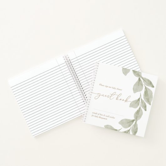 Geslacht Neutraal Eucalyptus Leaf Guest Book Notitieboek (Binnen)