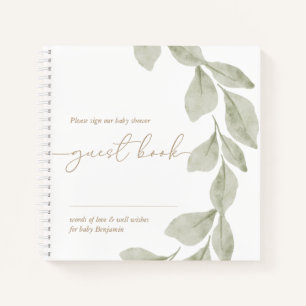 Geslacht Neutraal Eucalyptus Leaf Guest Book Notitieboek
