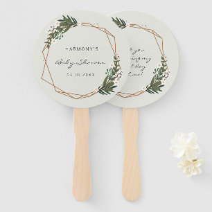 Geslacht Neutraal Gold Geometric Boho Baby shower Handwaaier