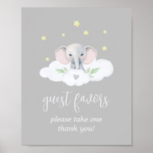 Geslacht Neutraal Grijze Baby Shower Favoren Bord  Poster