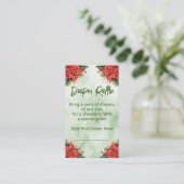 Geslacht Neutraal Kerstluier Raffle Ticket Informatiekaartje (Staand voorkant)