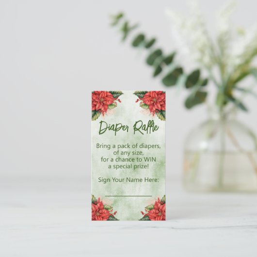 Geslacht Neutraal Kerstluier Raffle Ticket Informatiekaartje (Staand voorkant)