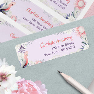 Geslacht Neutraal Lavendel Baby Shower Retouradres Etiket