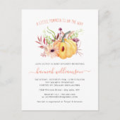Geslacht Neutraal Little Pumpkin Autumn Baby showe Uitnodiging Briefkaart (Voorkant)