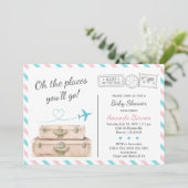 Geslacht Neutraal reizen Baby shower sprinkel Kaart (Staand voorkant)