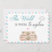 Geslacht Neutraal reizen Baby shower sprinkel Kaart (Achterkant)