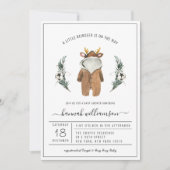 Geslacht Neutraal | Rendier Kerst Baby Shower Kaart (Voorkant)