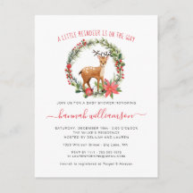 Geslacht Neutraal | Rendier Kerst Baby Shower