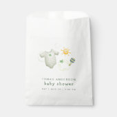 Geslacht Neutraal Sage Groene Babykleding Speelgoe Bedankzakje (Voorkant)