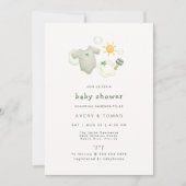 Geslacht Neutraal Sage Groene Babykleding Speelgoe Kaart (Voorkant)