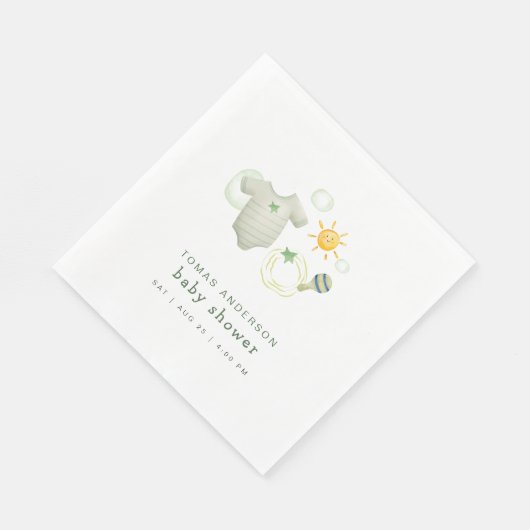 Geslacht Neutraal Sage Groene Babykleding Speelgoe Servet (Hoek)