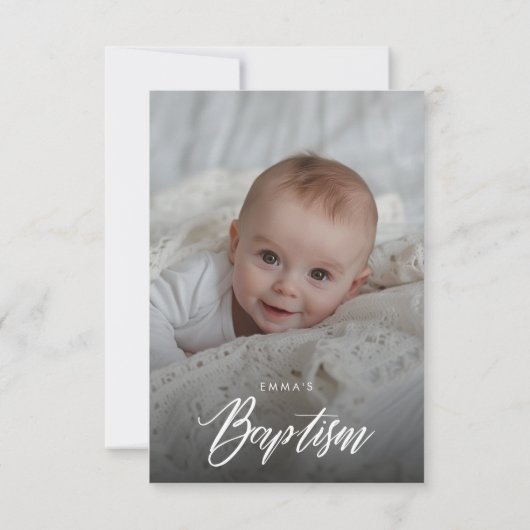 Geslacht Neutraal Stoffig Blauw Doop Jongen Meisje Kaart (Achterkant)