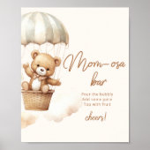Geslacht neutraal teddybeer mom-osa bar poster (Voorkant)