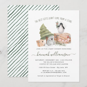 Geslacht Neutraal Winter Kerst Baby Shower Kaart