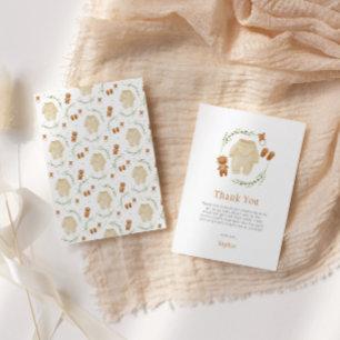 Geslacht Neutral Boho Pattern Baby shower Bedankkaart