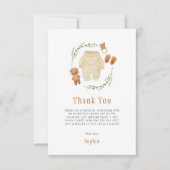 Geslacht Neutral Boho Pattern Baby shower Bedankkaart (Voorkant)