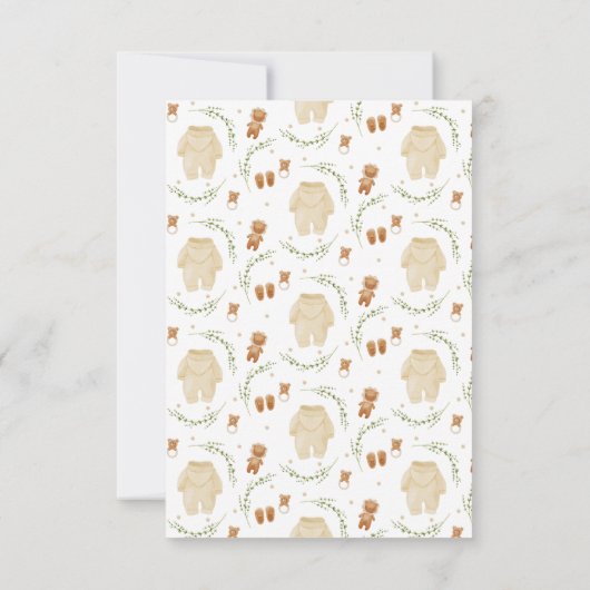 Geslacht Neutral Boho Pattern Baby shower Bedankkaart (Achterkant)