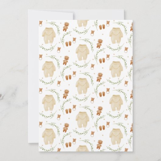 Geslacht Neutral Boho Pattern Baby shower Kaart (Achterkant)