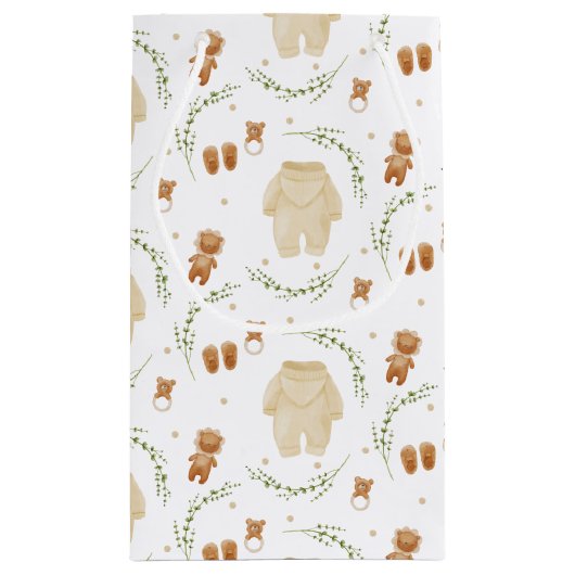 Geslacht Neutral Boho Pattern Baby shower Klein Cadeauzakje (Achterkant)