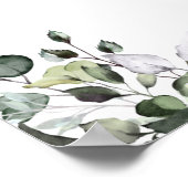 Geslacht Neutral greenery baby shower welkomstteke Poster (Hoek)