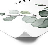 Geslacht Neutral Greenery Baby shower Welkomstteke Poster (Hoek)