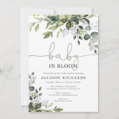 Geslacht neutrale baby in bloei groene baby shower kaart (Voorkant)