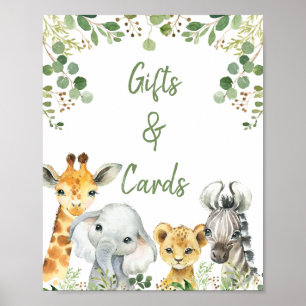 Geslacht Neutrale Baby shower Eucalyptus Safari Poster