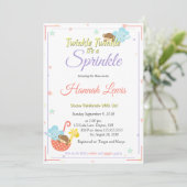 Geslacht Neutrale Baby shower Uitnodiging moeder t (Staand voorkant)