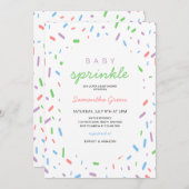 Geslacht Neutrale Baby Sprinkle Kaart (Voorkant / Achterkant)